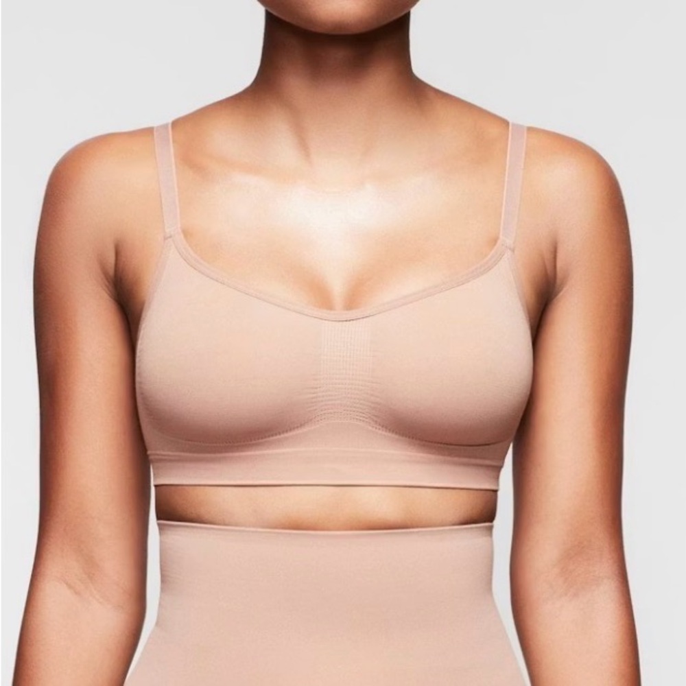 SKIMS Seamless Sculpt Bralette Sienna Nude Tan Size S